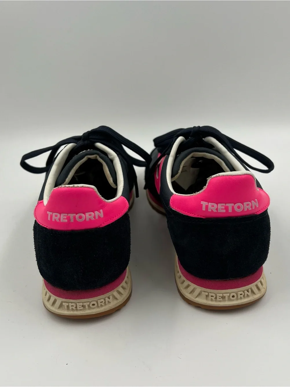 Tretorn Women’s Rawlins 2.0 Suede/Textile Sneakers Navy/Pink 6 Trainers